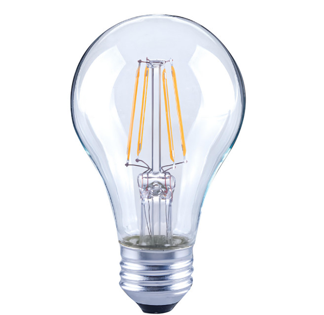 Luxtek 樂施達客 LED燈泡 A19清光 6W E27螺口, 黃光, 1個