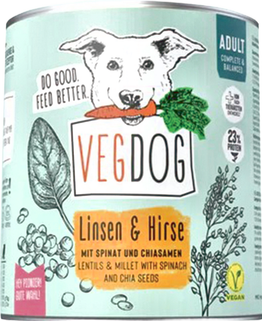 VEGDOG 蔬狗 蔬食冠軍犬罐 成犬配方, 400g, 1個, 水果/蔬菜