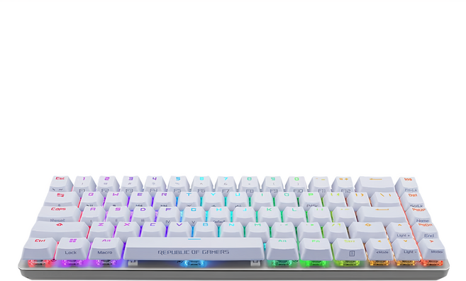 ASUS 華碩 REPUBLIC OF GAMERS Falchion ACE 鍵盤 原廠保固, 白色, 茶軸