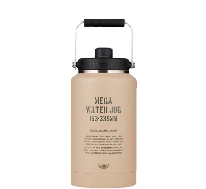 CARGO container 工業風不鏽鋼手提水壺, 沙色, 3.8L, 1個