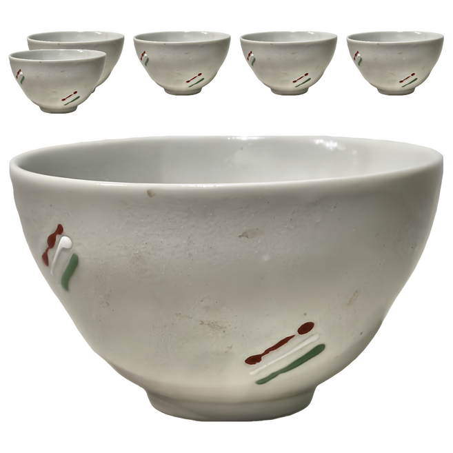 WANDU 瓦讀日本製飯碗 11.5cm, 陶瓷線 白色, 6個