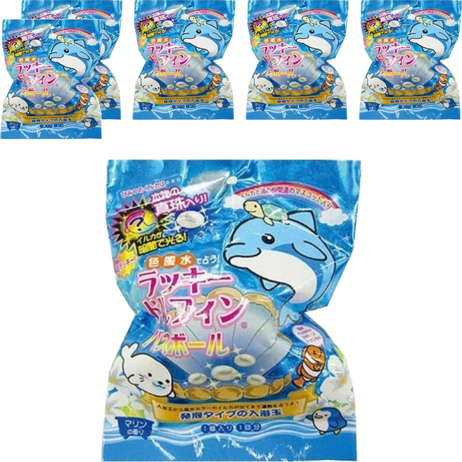 日本 nol 海豚入浴球 內含海豚公仔 共7種 隨機出貨, 80g, 6包