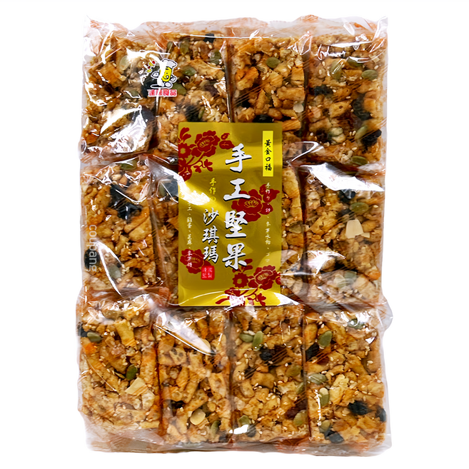 逢國食品 黃金口福 手工堅果沙琪瑪 獨立包裝, 420g, 1袋