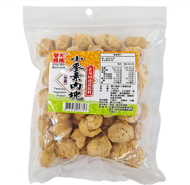 譽方媽媽 小麥素肉塊, 180g, 1包
