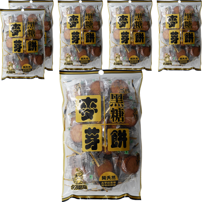 品味食族 黑糖麥芽餅, 220g, 6袋