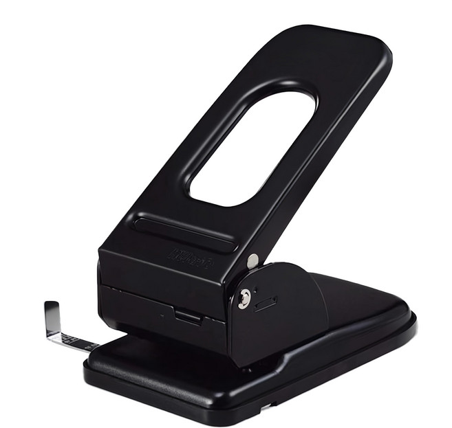 KW-triO 堡勝企業 打孔機 附導尺 底墊帶垃圾收集裝置, 黑色, 1個