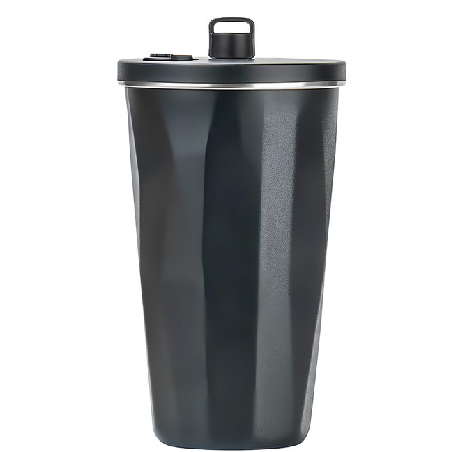 Reddot 紅點生活 304不鏽鋼伸縮彈跳吸管杯 瑪瑙黑 600ml - 時尚保溫保冷隨行杯, 1個