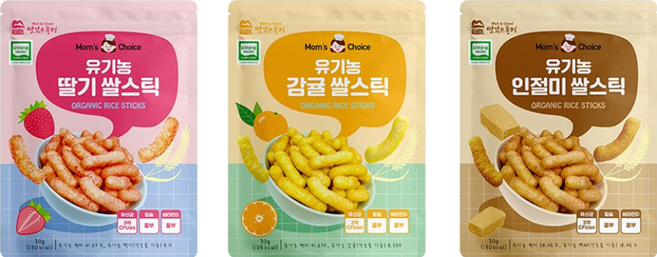 Well&Good 美味風景 糙米米果3件組, 柑橘 + 草莓 + 黃豆粉, 90g, 1組