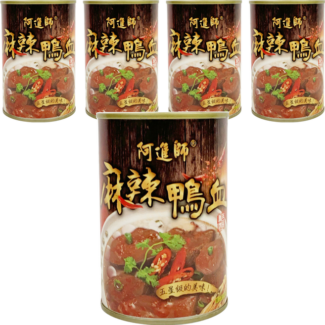 阿進師 麻辣鴨血, 425g, 5罐