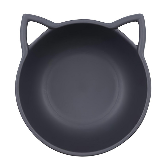 Nineware 貓咪造型迷你麥片碗, 灰色, 1個