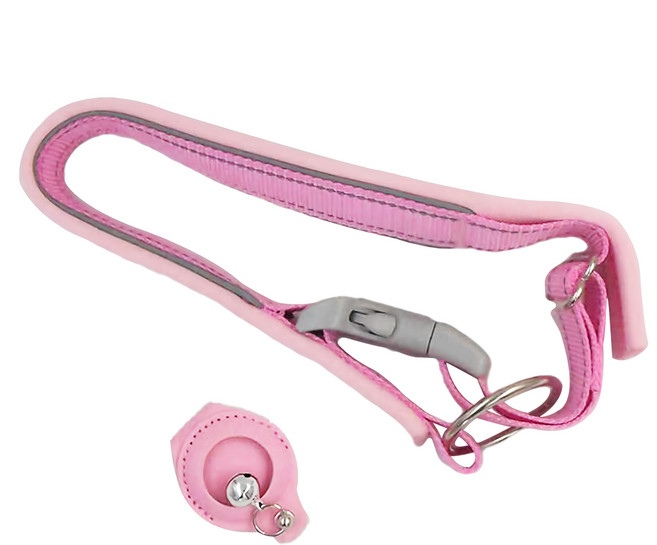 寵物Airtag項圈 強韌耐拉 不退色, 粉紅色, 1個