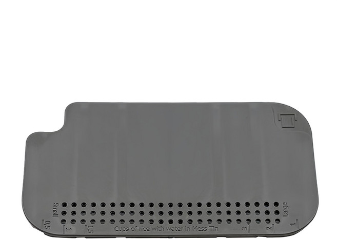 Trangia 多用途瀝水碟 - 長形 適用於測量水和白米 可作為砧板, 灰色, 1個
