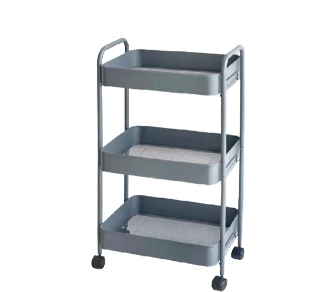 盒理OUTLET 免工具推車, 3層, 灰色