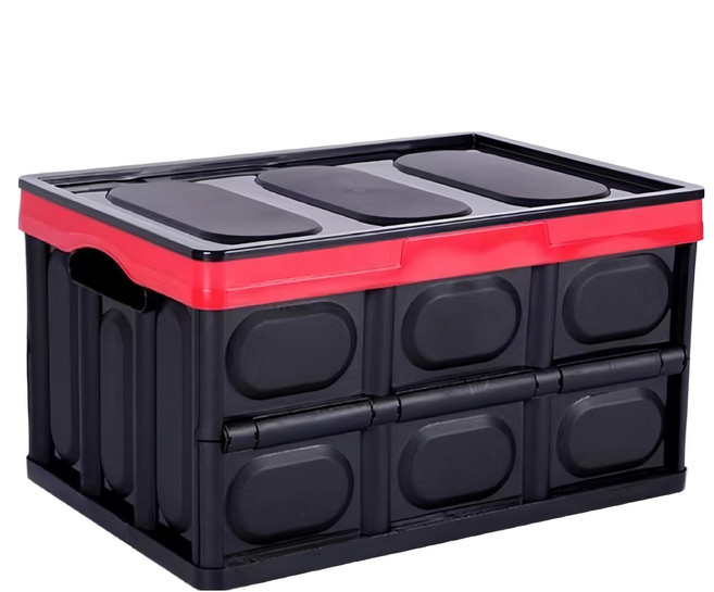 小麥購物 可折疊家居雜物收納箱 L2375 56L, 1個, 質感黑