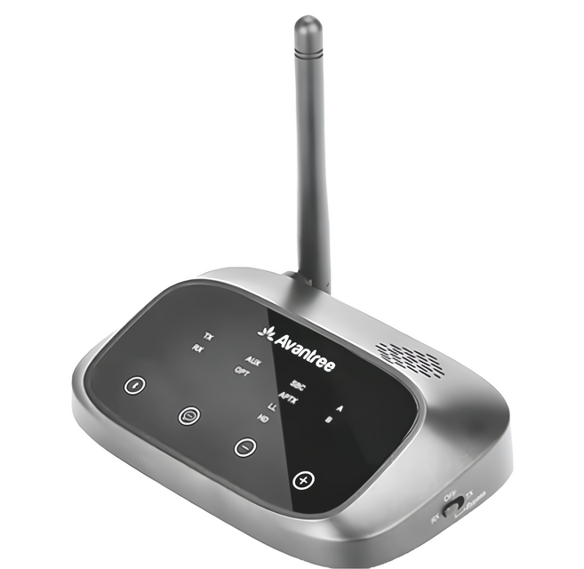 Avantree OasisPlus 進階版 aptX-HD 低延遲無線藍牙接收 發射器, BTTC-500P, 藍牙接收器 銀色, 1個