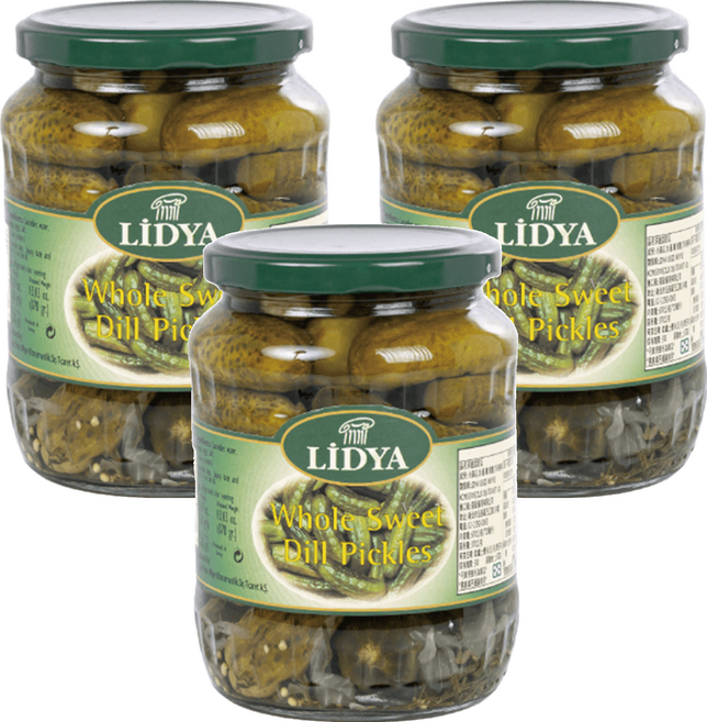 LIDYA 莉迪亞 時蘿醋酸黃瓜, 370g, 3罐