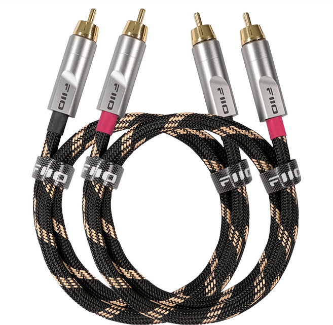 FIIO 飛傲 雙RCA公轉RCA公 音源對錄線, LR-RCA4L, 1組, 編織線
