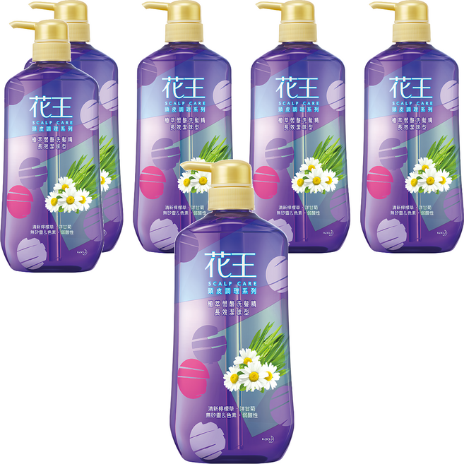 Kao 花王 台灣公司貨 植萃弱酸洗髮精 長效潔味, 750ml, 6瓶