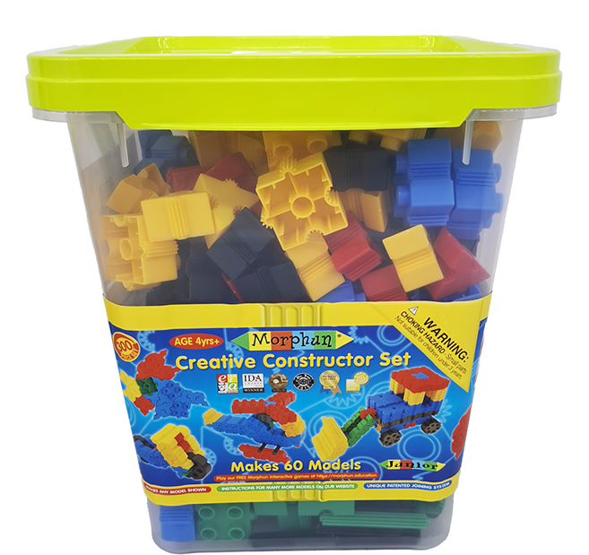 Morphun 積木 Creative 創意構造 Set 300pcs 適用年齡: 4歲以上, 1桶