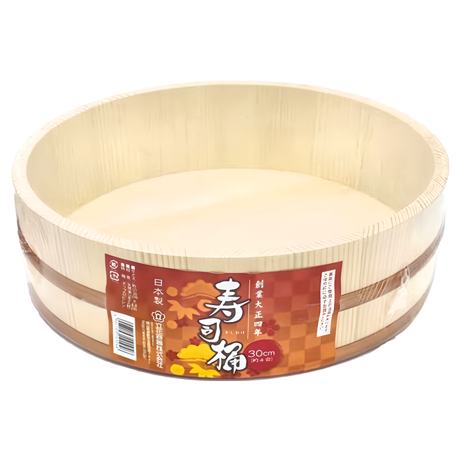 立花容器 日製杉木飯台 4合用 30 x 8.8cm, 1個, 原木色