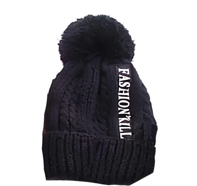 捷華 純色毛線帽二件組 時尚百搭 柔軟舒適 可愛毛球裝飾 展現青春活力