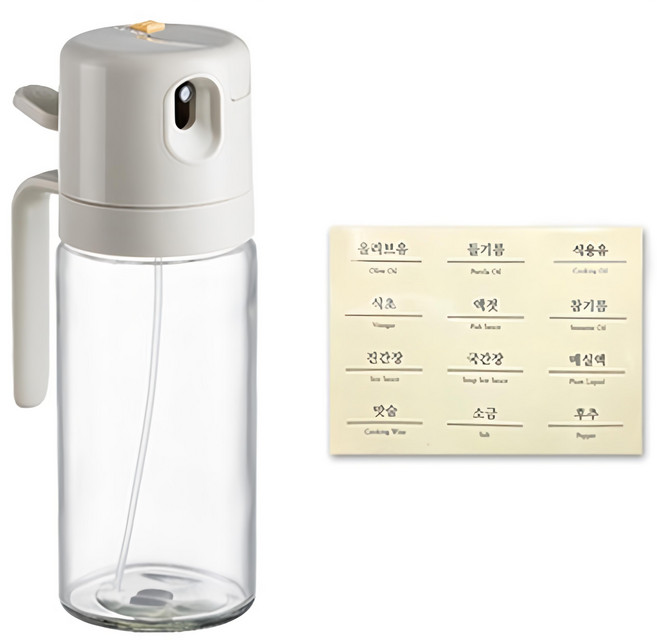 Tidoyo 兩用噴油瓶 + 貼紙, 1組, 500ml