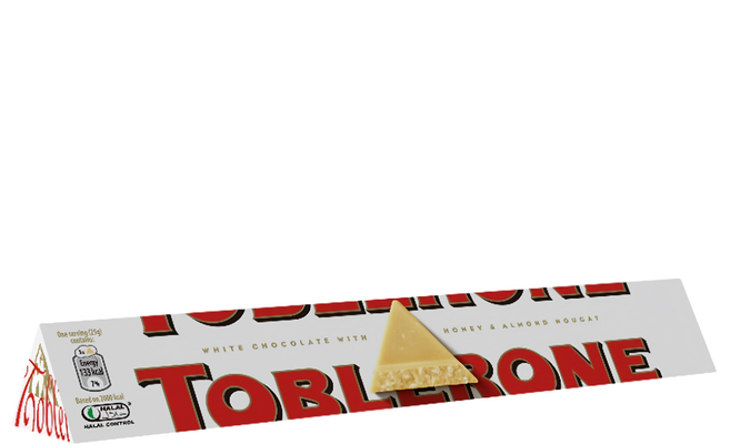 TOBLERONE 瑞士三角 白巧克力, 100g, 1條