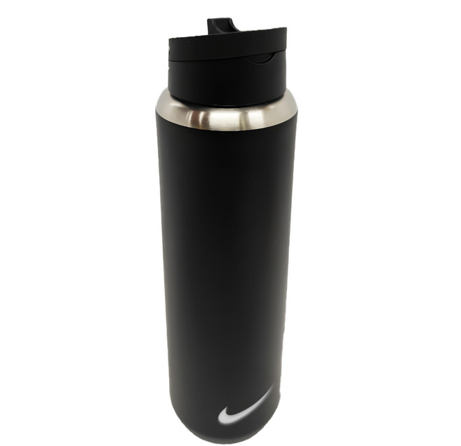 NIKE 耐吉 吸管保冷瓶 N100163209124 24oz, 黑色 + 白色, 700ml, 1個