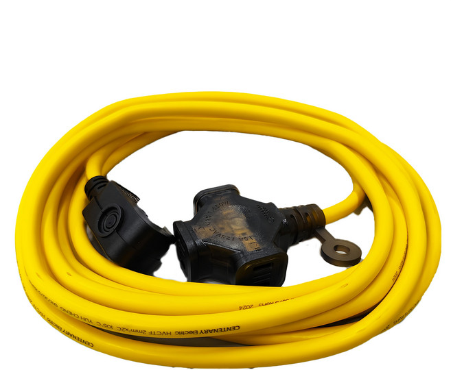 PowerWork 動力工廠 1對3座耐熱動力軟線, 4.5m, 黃色, 1條