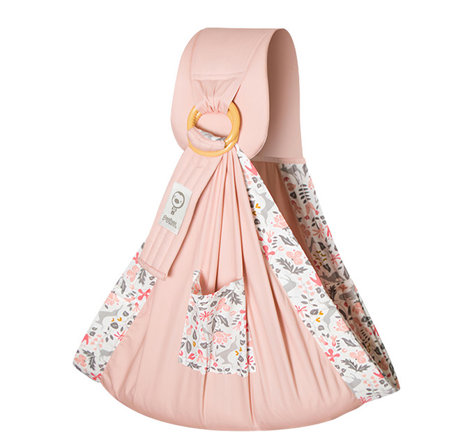 PUKU 藍色企鵝 Lite多功能環抱揹巾 棉質親膚 一巾多用 人體工學設計, 粉色