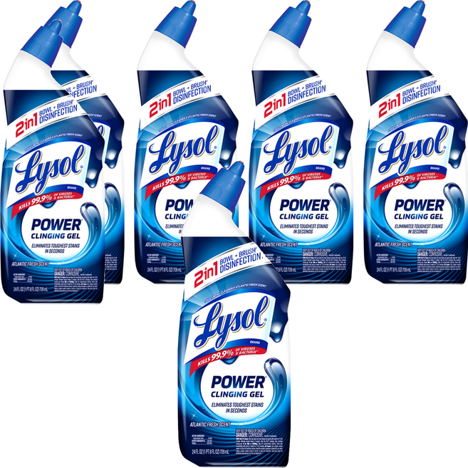 Lysol 來舒 強效潔廁液 強力凝膠, 709ml, 6瓶