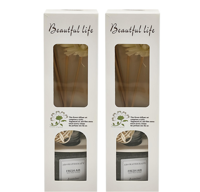 Beautiful life 花漾系列 精油擴香瓶 經典款, 2瓶, 50ml, 玫瑰