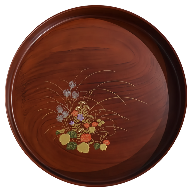 SAWATOUKI 佐和陶瓷 金秋草漆器托盤, 金秋草, 1個