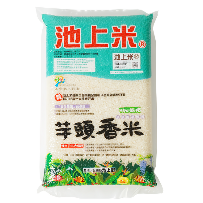 池上多力米 芋香米, 2.2kg, 1袋, CNS二等白米