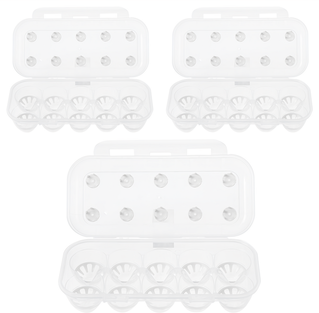 comet 雞蛋盒, 透明色, 3個