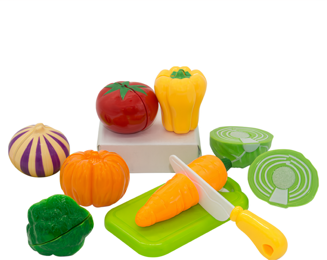 OhBabyLaugh 蔬果切切樂 7個可切 10個, 蔬菜 多色, 1組