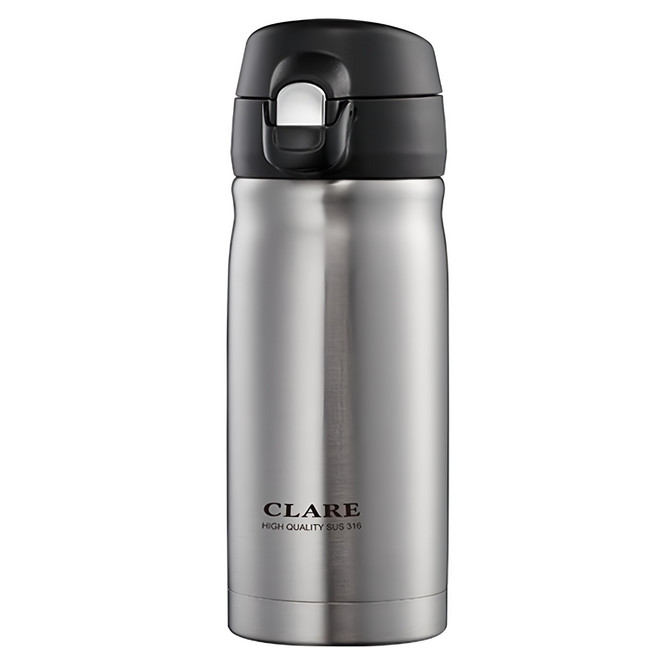 CLARE 絢彩真空彈跳杯, 不銹鋼色, 320cc, 1個