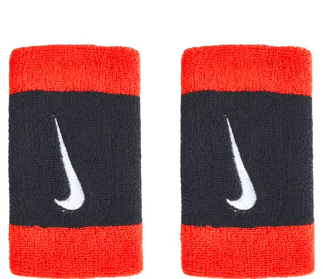 NIKE 耐吉 SWOOSH 加長腕帶 N0001586611OS, 黑色 + 紅色, 1組