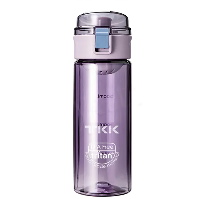 TKK 辛格系列 手提式運動水壺 直飲口設計, 薰衣草紫, 450ml, 1個