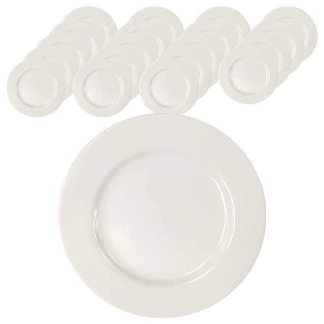 大同磁器 平皿, 白色, 20個