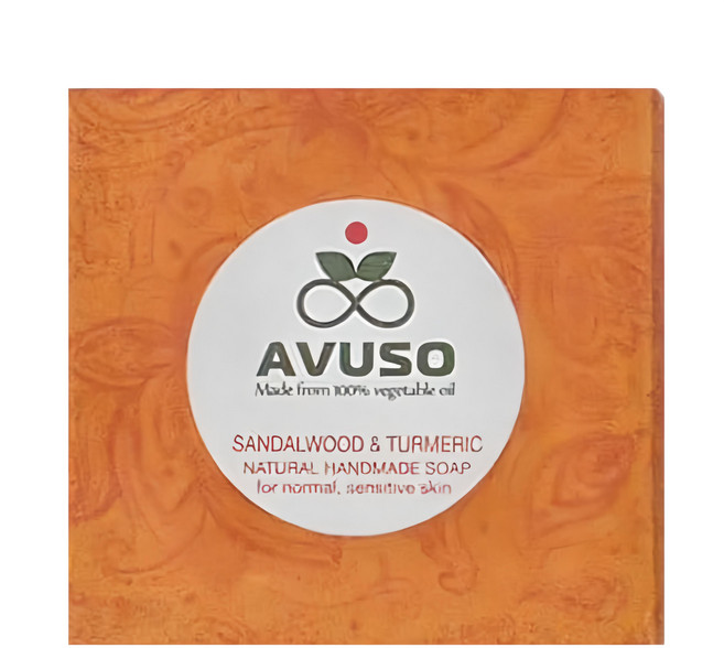 AVUSO 行道者 檀香薑黃手工皂 適合中性/敏感肌膚, 125g, 1盒