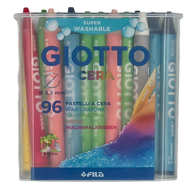 GIOTTO 好清洗兒童隨身蠟筆 96支 3歲以上, 12色, 1組