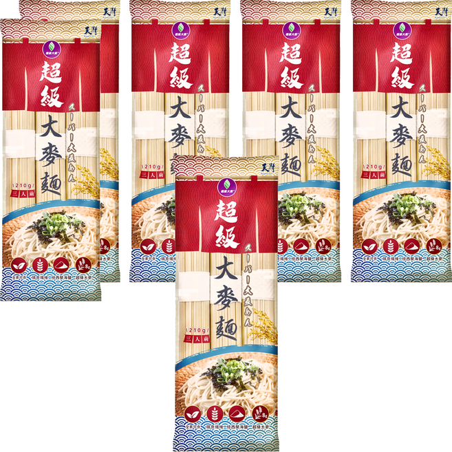 Royal Chef 天廚 超級大麥麵, 210g, 6包