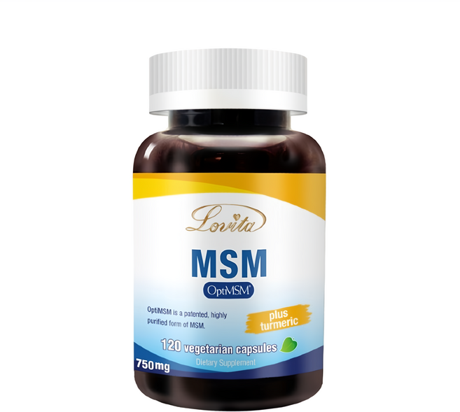 Lovita 愛維他 專利Opti MSM素食膠囊 添加薑黃, 120顆, 0.9g, 1罐