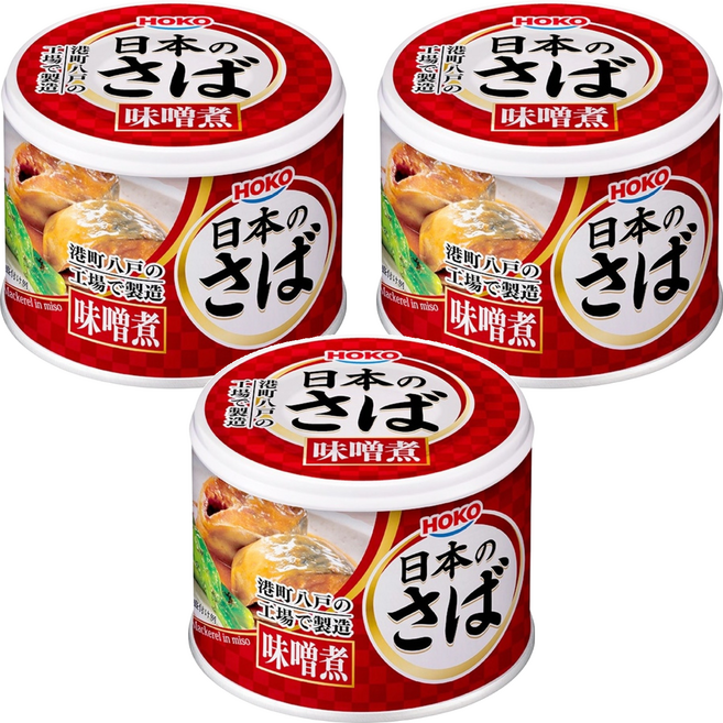 HOKO 寶幸 味噌鯖魚罐, 190g, 3罐