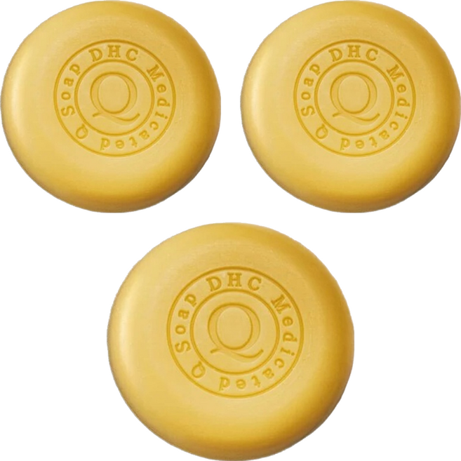 DHC Q10晶妍皂 飽滿Q10 豐富泡沫 洗出嬌嫩不緊繃的柔滑膚觸, 100g, 3個