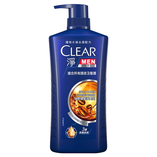 CLEAR 淨 男士去屑洗髮乳 強韌健髮淨爽型, 750g, 1瓶
