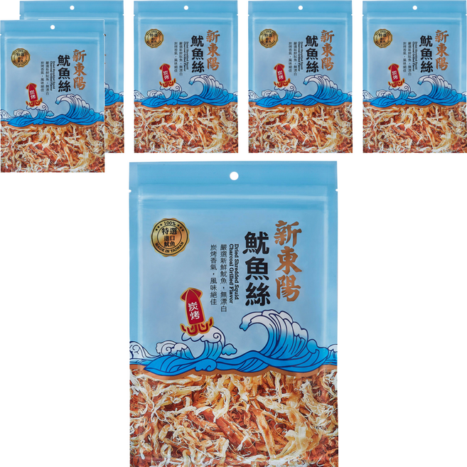 新東陽 魷魚絲 炭烤, 85g, 6包