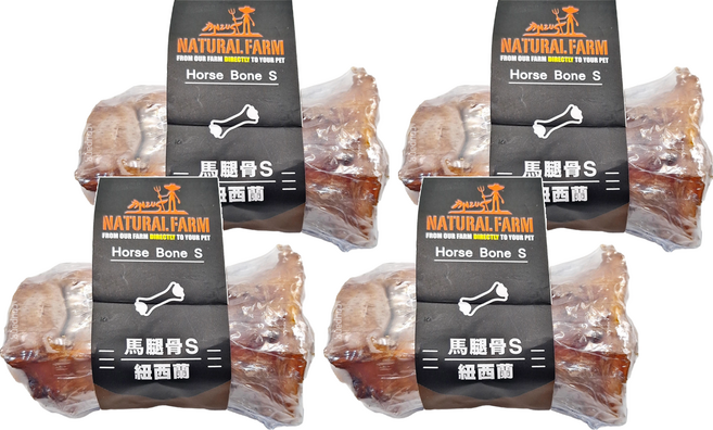 NATURAL FARM 自然牧場 天然耐咬 寵物零食, 馬腿骨 S, 110g, 4個