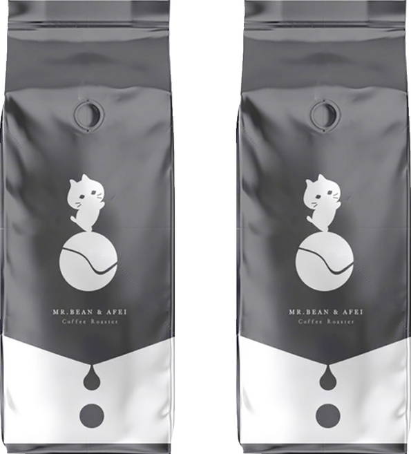 MR.BEAN&AFEI 豆豆先生與他的阿肥 耶加雪菲日曬草莓沃卡 咖啡豆, 咖啡豆(無研磨), 450g, 2包